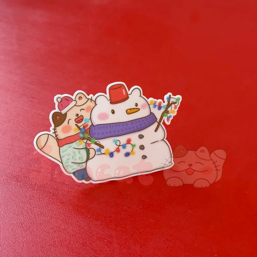 Waterproof Sticker - Snowman