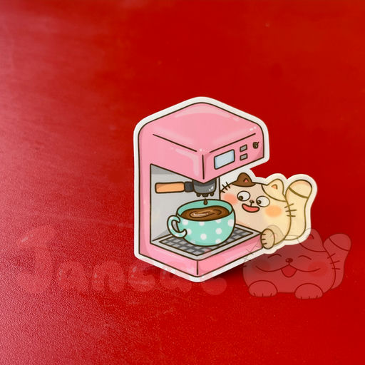 Waterproof Sticker - Coffee Time